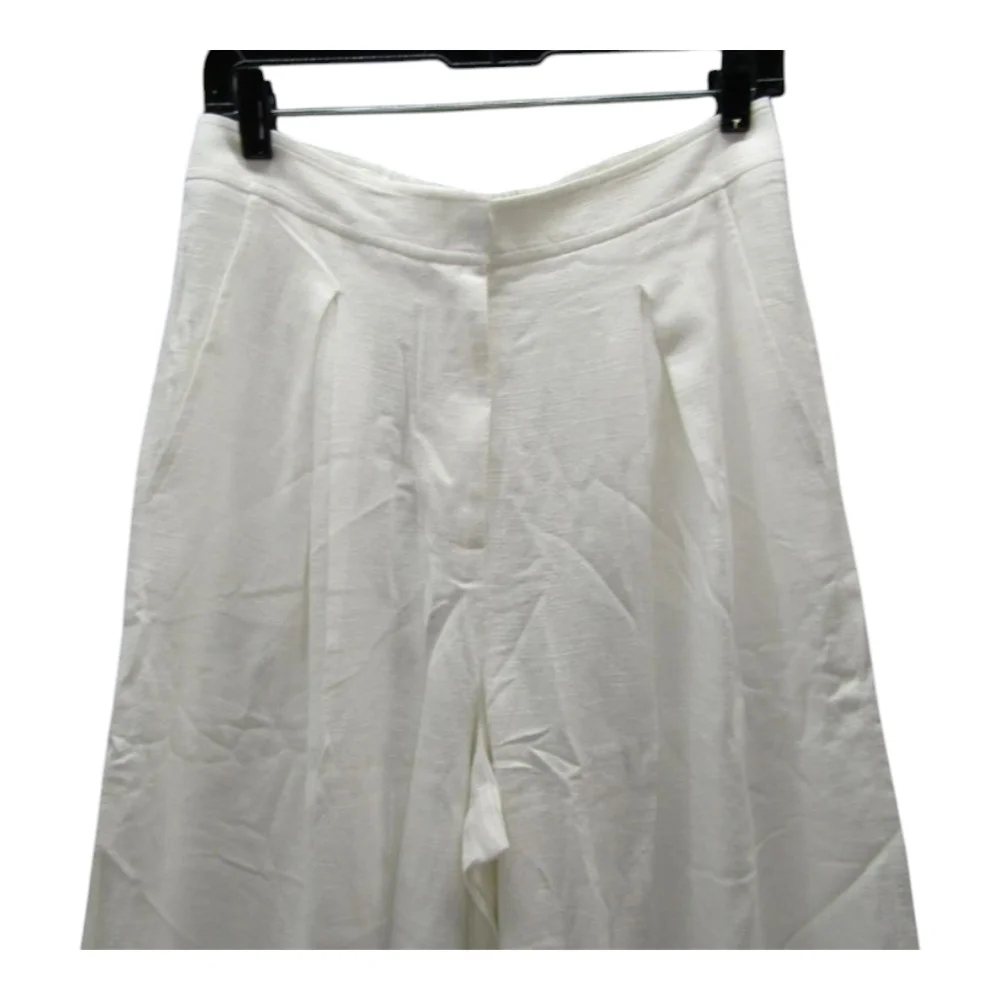 The Noli Shop Women's Linen Pant White Size M Seychelles Relaxed $MSRP $125